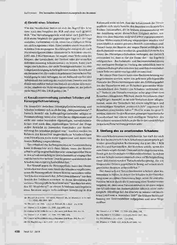 Vorschauseite 3: Der besondere Schadensersatzanspruch des Beamten