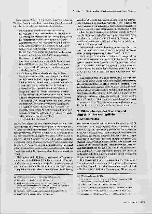 Vorschauseite 4: Der besondere Schadensersatzanspruch des Beamten