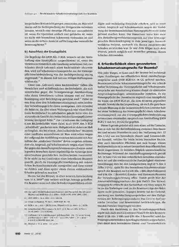 Vorschauseite 5: Der besondere Schadensersatzanspruch des Beamten