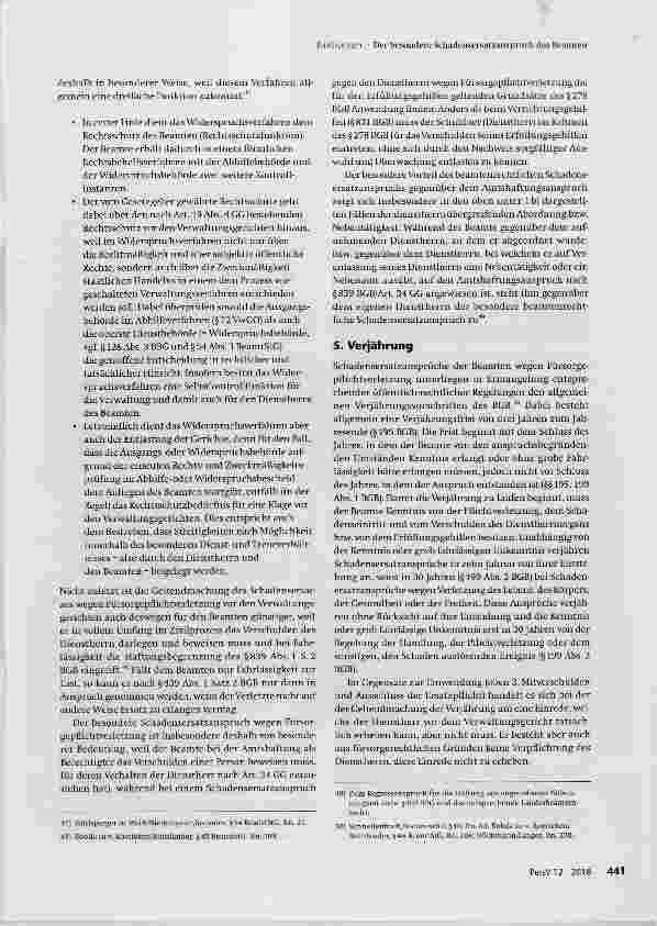 Vorschauseite 6: Der besondere Schadensersatzanspruch des Beamten
