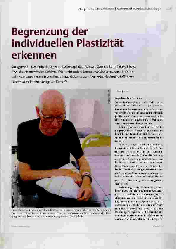 Vorschauseite 1: Begrenzung der individuellen Plastizität erkennen