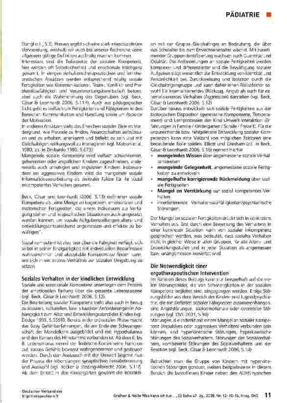 Vorschauseite 2: Ein ergotherapeutisches Trainingskonzept für die soziale Kompetenz bei Grundschulkindern