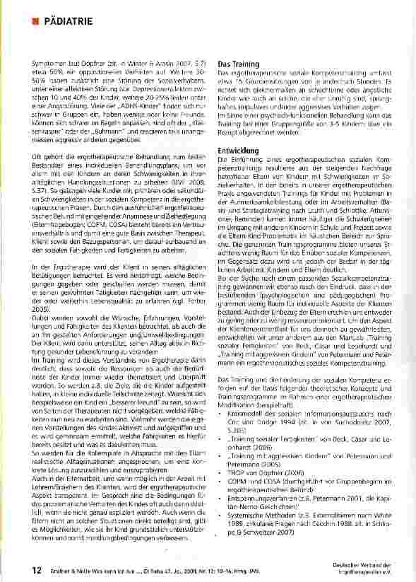 Vorschauseite 3: Ein ergotherapeutisches Trainingskonzept für die soziale Kompetenz bei Grundschulkindern