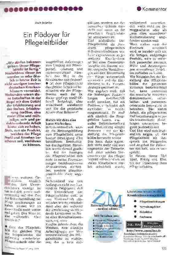 Vorschauseite 1: Ein Plädoyer für Pflegeleitbilder