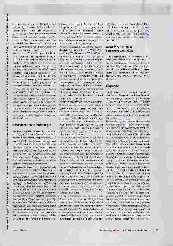 Vorschauseite 2: Dysarthrien bei Kindern