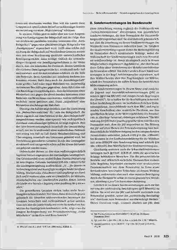 Vorschauseite 2: Neben-Personalräte Gestaltungsoption des Gesetzgebers