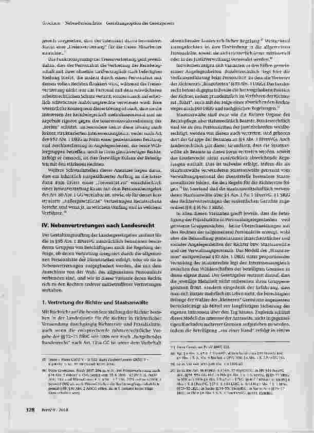 Vorschauseite 5: Neben-Personalräte Gestaltungsoption des Gesetzgebers