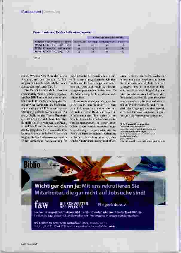 Vorschauseite 3: Entlassmanagement in der Psychiatrie Teurer Formalismus