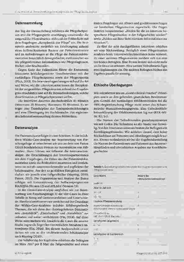 Vorschauseite 3: Patientenbezogene Komplexität in der Pflege - kollektive Case Studies im Akutspital