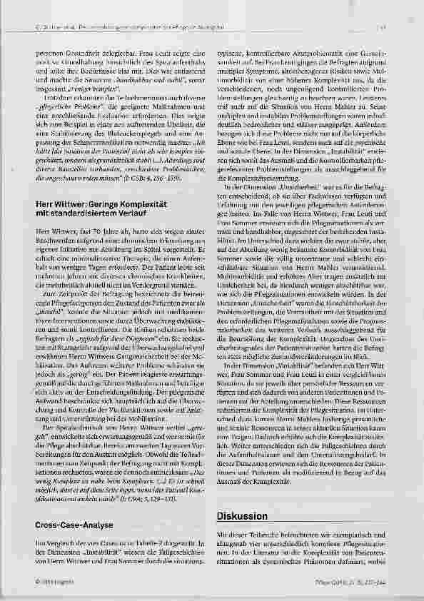 Vorschauseite 5: Patientenbezogene Komplexität in der Pflege - kollektive Case Studies im Akutspital
