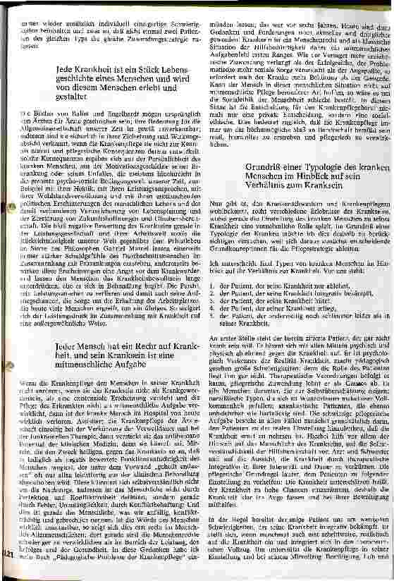 Vorschauseite 4: Krankenpflege heute - im Dienste der Menschlichkeit