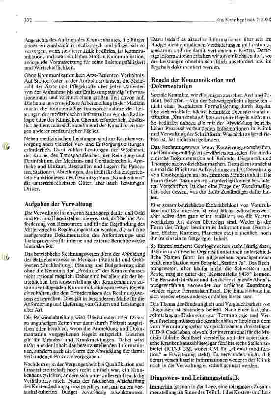 Vorschauseite 2: Überlegungen zur Kommunikation und Dokumentation im Krankenhaus