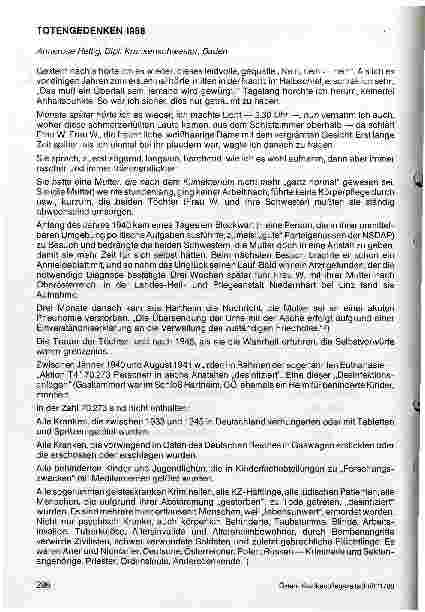 Vorschauseite 1: Totengedenken 1988