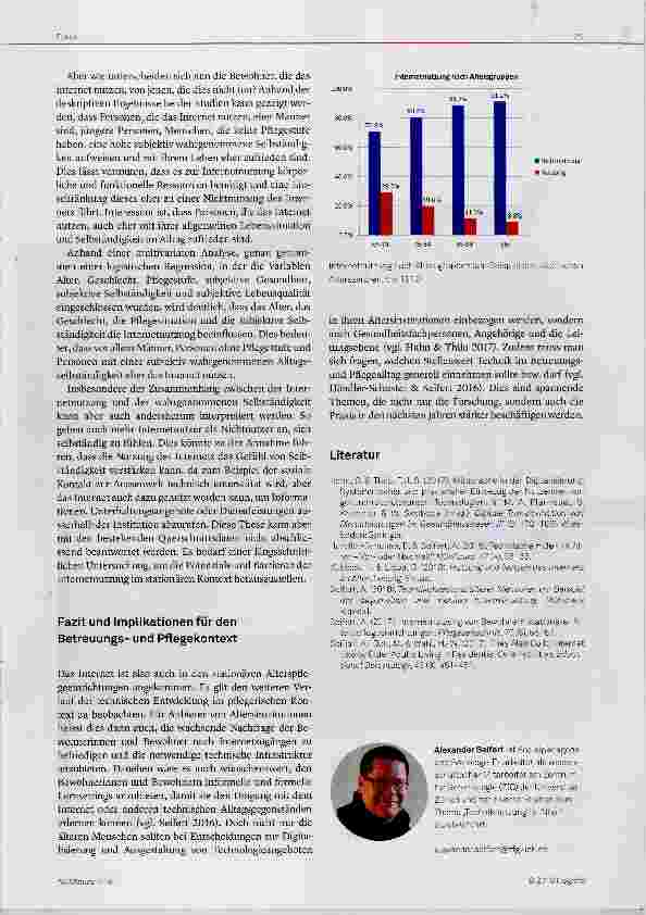 Vorschauseite 3: Internetnutzung in stationären Altersinstitutionen