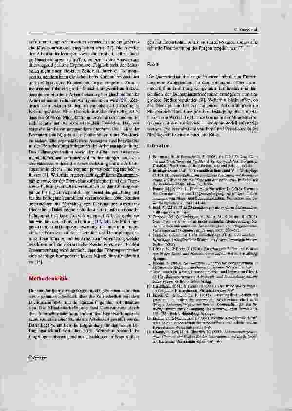 Vorschauseite 6: Arbeitssituation mit einem rollierenden Arbeitszeitmodell in der ambulanten Pflege