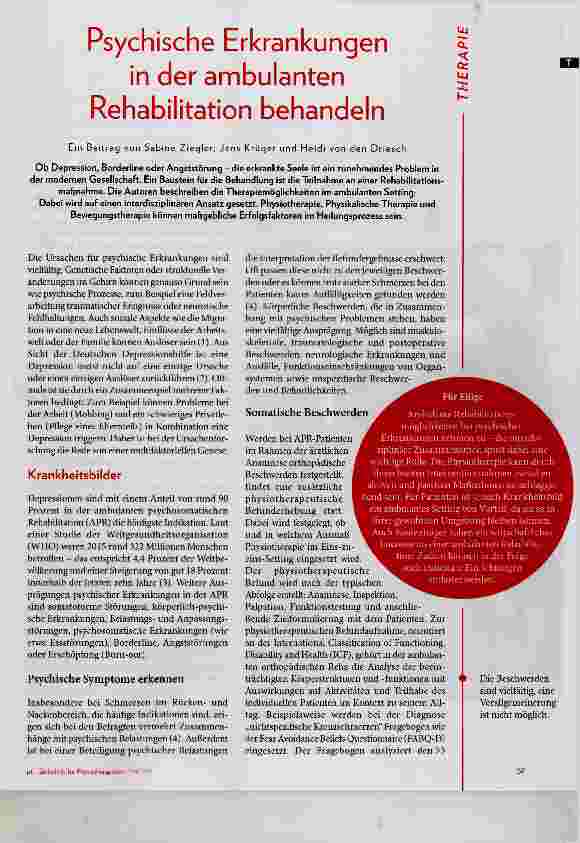 Vorschauseite 1: Psychische Erkrankungen in der ambulanten Rehabilitation behandeln