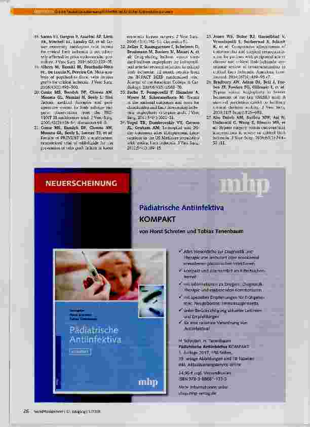 Vorschauseite 6: Crurale Revaskularisationsmöglichkeiten und Ergebnisse bei kritischer Extremitätenischämie