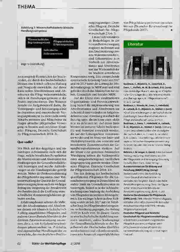 Vorschauseite 3: Hochschulische Ausbildung in Pflegeberufen Konzepte für die Zukunft