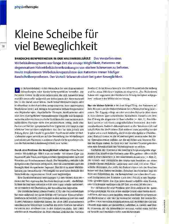 Vorschauseite 1: Kleine Scheibe für viel Beweglichkeit