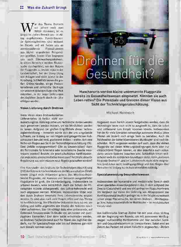 Vorschauseite 1: Drohnen für die Gesundheit?