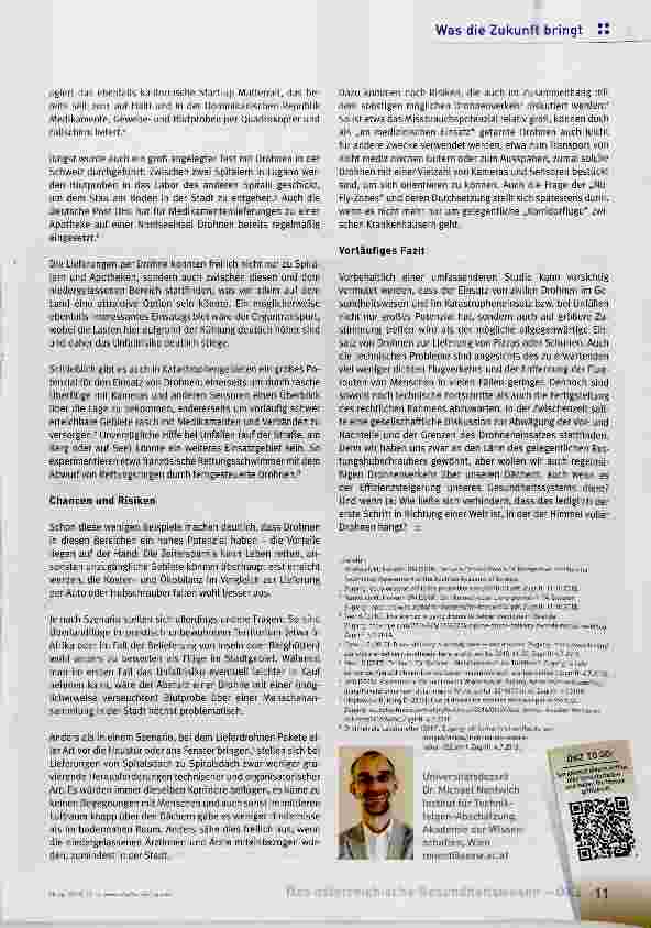 Vorschauseite 2: Drohnen für die Gesundheit?