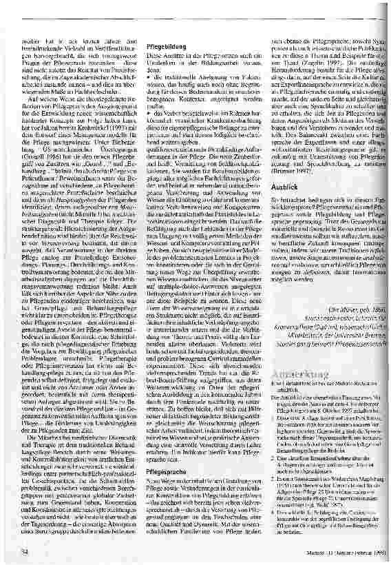 Vorschauseite 5: Pflege zwischen Tradition, Stagnation und Innovation