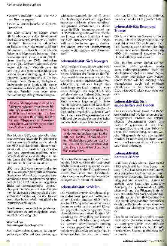 Vorschauseite 3: Pflege von Kindern unter Hochfrequenz-Oszillationsbeatmung