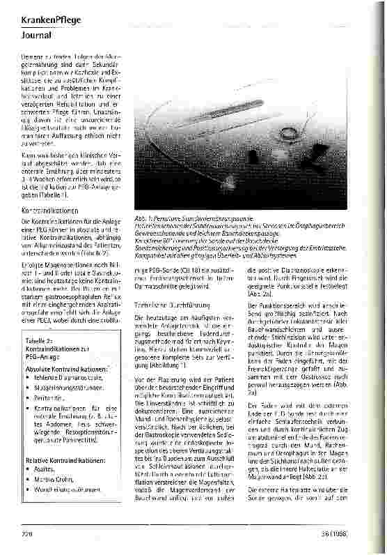 Vorschauseite 2: Enterale Ernährung in der Praxis über eine Perkutan Endoskopische Gastrostomie (PEG)