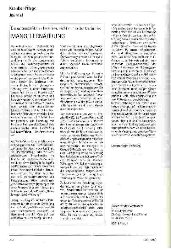 Vorschauseite 5: Enterale Ernährung in der Praxis über eine Perkutan Endoskopische Gastrostomie (PEG)