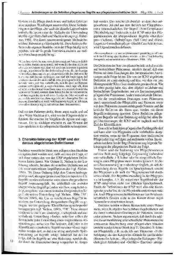 Vorschauseite 3: Anforderungen an die Definition pflegerischer Begriffe aus pflegewissenschaftlicer Sicht