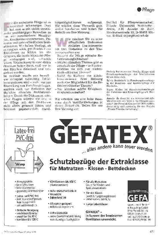 Vorschauseite 2: Ethikkommissionen Notwendigkeit für Forschung und Alltagsfragen in der Pflege?