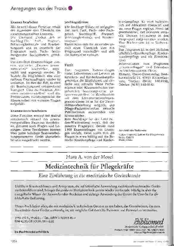 Vorschauseite 3: EDV-Programm Examensfragen - eine interessannte Erweiterung zur Literaturrecherche