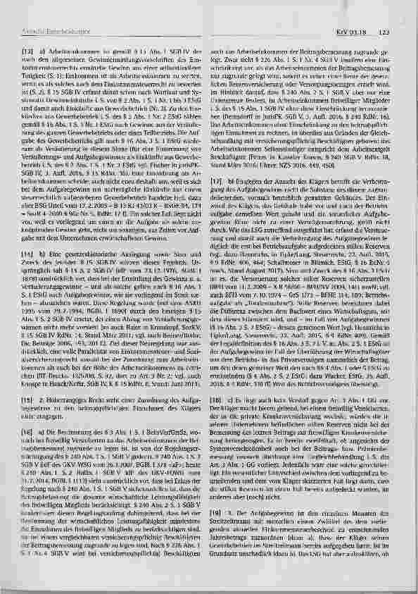Vorschauseite 2: Krankenversicherungsrecht Beitragsbemessung freiwilliger Mitglieder Beitragspflicht von Aufgabegewinnen im Sinne des Einkommensteuerreehts§ 15 Abs. 1 SGB IV, § 240 Abs. 1 S. 2 SGB…