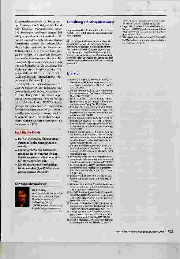 Vorschauseite 5: Operatives Risiko geriatrischer Patienten in der Herzchirurgie