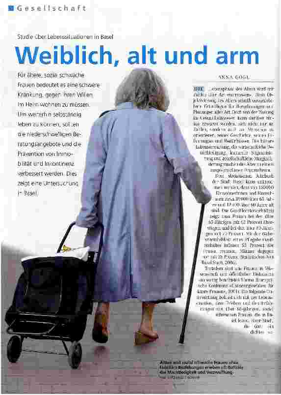 Vorschauseite 1: Weiblich, alt und arm