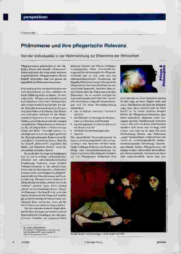 Vorschauseite 1: Phänomene und ihre pflegerische Relevanz