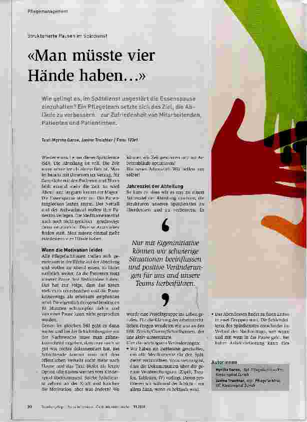Vorschauseite 1: Man müsste vier Hände haben. ..