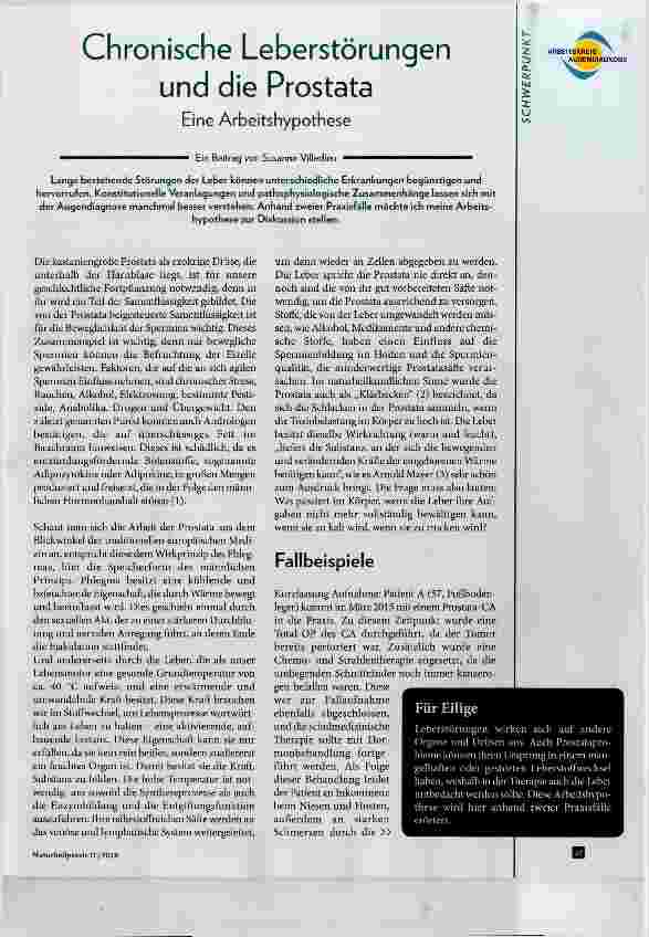 Vorschauseite 1: Chronische Leberstörungen und die Prostata