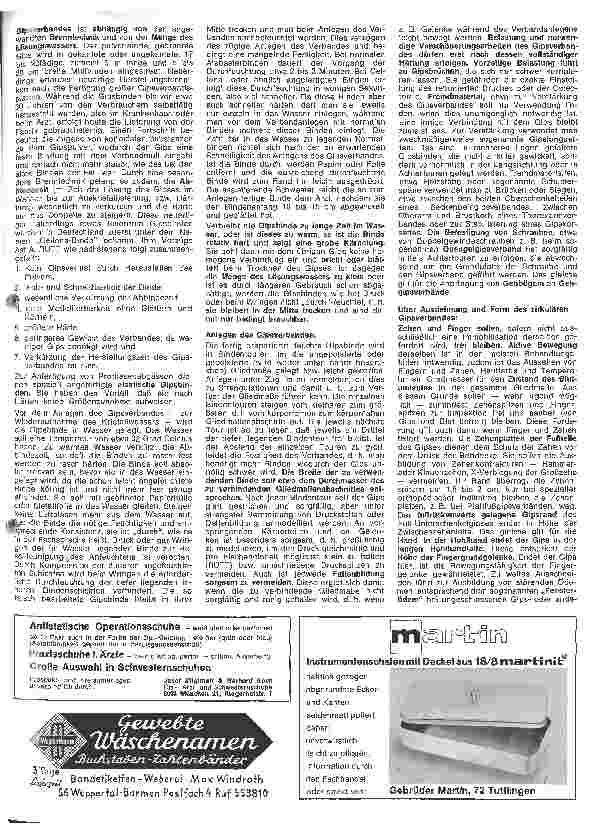 Vorschauseite 2: Die besonderen Aufgaben der Schwester in der Orthopädie 3. Folge: Allgemeines zur Gipsverbandbehandlung in der Orthopädie
