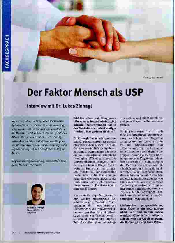 Vorschauseite 1: Der Faktor Mensch als USP