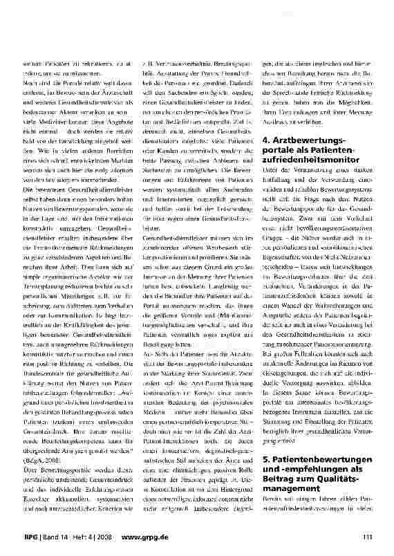Vorschauseite 3: Arztbewertungsportale -Neue Wege im Gesundheitswesen bei Information, Bewertung und Suche im Internet