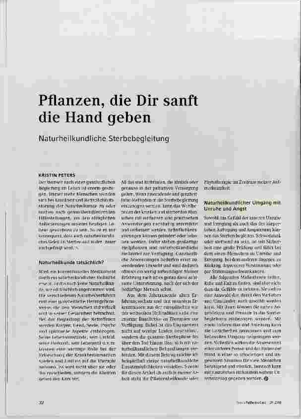 Vorschauseite 1: Pflanzen, die Dir sanft die Hand geben