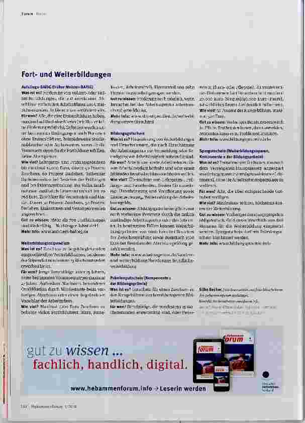 Vorschauseite 3: Ausund Weiterbildung finanzieren aber wie? (Teil 1) Ein Überblick über bundesweite Förderprogramme