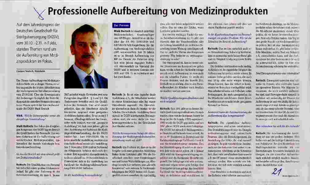 Vorschauseite 1: Professionelle Aufbereitung von Medizinprodukten