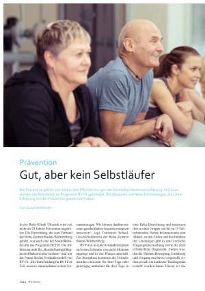 Vorschauseite 1: Prävention Gut, aber kein Selbstläufer
