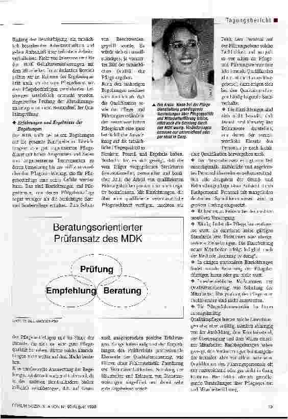 Vorschauseite 2: Mehr als eine Qualitätskontrolle Beratungsorientierter Prüfansatz des MDK
