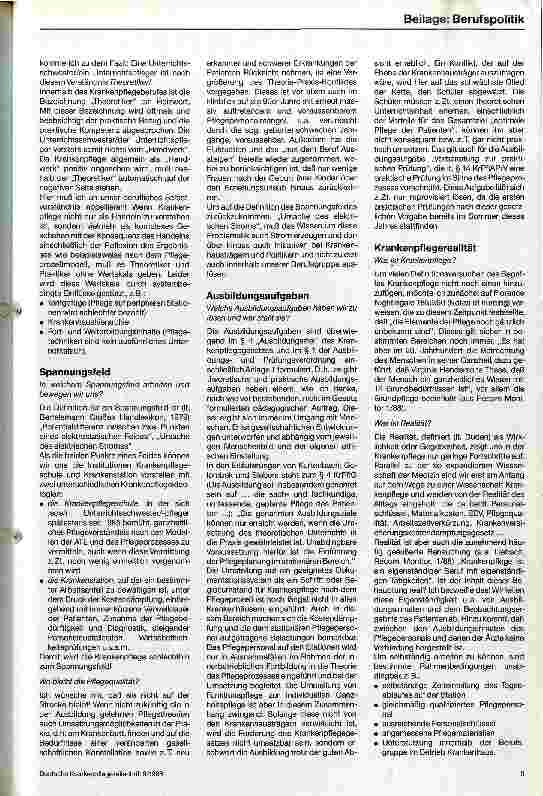 Vorschauseite 2: Die Unterrichtsschwester/der Unterrichtspfleger im Spannungsfeld zwischen Ausbildungsaufgaben und Krankenpflegerealität