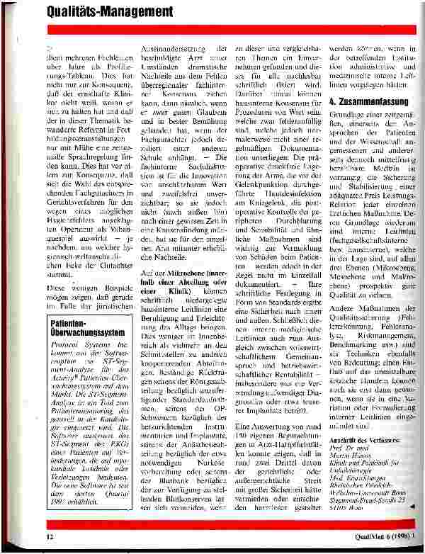 Vorschauseite 5: Medizinische und administrative abteilungsinterne Leitlinien als Grundlage eines Qualitätsmanagementsystems