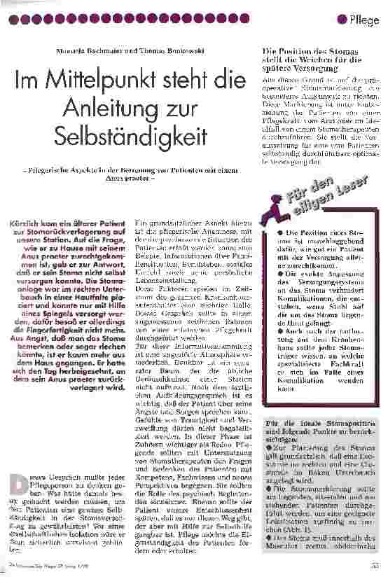 Vorschauseite 1: Im Mittelpunkt steht die Anleitung zur Selbständigkeit