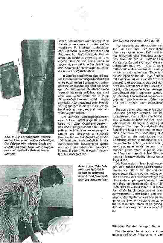 Vorschauseite 2: Personal-Rufanlagen- Erleichterung fürs Personal